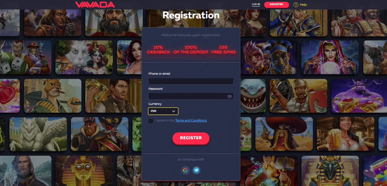 Registration and Vavada login